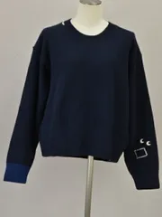 ユニクロ UNIQLO×ANYA HINDMARCH プレミアムラム クルーネックセーター 251-468868 Lサイズ ネイビー レディース j_p F-L7750【中古：新古品・未使用品】【ブランド買取販売トリヴァンドラム】240210