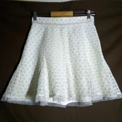 アプワイザーリッシェ【1】レディース レース ミニ丈 フレアスカート ホワイト