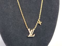 ルイヴィトン コリエ LVアイコニック LVイニシャル モノグラムフラワー ラインストーン ネックレス M00596 LOUIS VUITTON