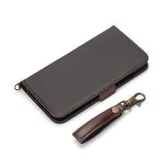 Premium Style iPhone 12 mini用 フリップカバー PUレザーダメージ加工 ブラック PG-20FFP02BK