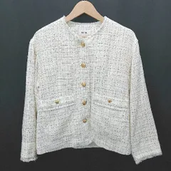 ◇ ⊇ snidel スナイデル ツイード 長袖 ジャケット サイズONE ホワイト レディース E  【1501230043953】