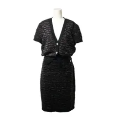 CHANEL P53328 ココボタン ベルト付き ニット ワンピース