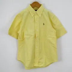 ラルフローレン 半袖シャツ ポロマーク ボタンダウン トップス コットン100% シンプル キッズ 男の子用 130サイズ イエロー RALPH LAUREN 【中古】