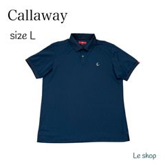 Callaway キャロウェイ ポロシャツ Cロゴ Lサイズ 夏用 ゴルフウェア メンズ 中古