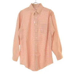 【BROOKSBROTHERS】チェックボタンダウン長袖シャツ