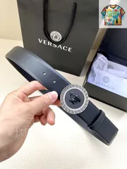 【今日特価】Versace メダサ レザーベルト-1