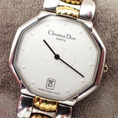 ✨ 【Christian Dior クリスチャンディオール 腕時計】ゴールド×シルバー / ステンレス / デイ表示付き✨