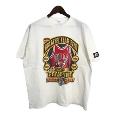 90年代 USA製 STARTER スターター NBA シカゴ・ブルズ 半袖Ｔシャツ プロチーム ホワイト (メンズ X-LARGE) 中古 古着 T3628のサムネイル