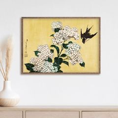 葛飾北斎　紫陽花に燕 E0101605 紫陽花に燕 - 東京国立博物館 画像検索