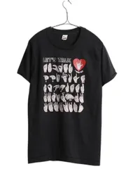 【お得なクーポン配布中!】 80s USA製 手話 イラスト プリント Tシャツ メンズ レディース M 小さめ S / 古着 ヴィンテージ アート グラフィック シングルステッチ 黒