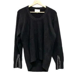 3.1 phillip lim ウール・アルパカ混フリルニット黒XS*YC720
