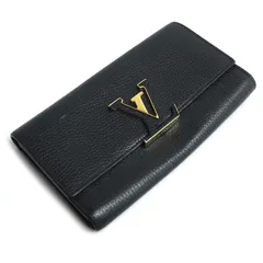 LOUIS VUITTON ルイ・ヴィトン ポルトフォイユ･カプシーヌ 長財布 ブラック M61248 NZ3107 レディース 中古
