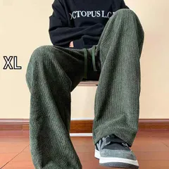 [XL]秋冬 メンズ  服 シンプル ファッション オシャレ 大人 かっこいい 大きいサイズ ストリート 紳士服  レトロ コーデュロイパンツ ストレート カジュアル パンツ ワイド レッグ