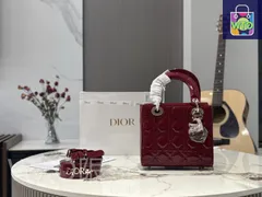 【今日特価】Dior ディオール 四格レディーディオールバッグ 漆皮素材-WTO輸入2
