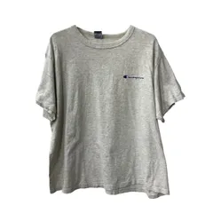 Champion 半袖 ロゴ プリント Tシャツ 2XL ホワイト グレー チャンピオン ビッグサイズ クルーネック 古着卸 アメリカ仕入 a707-5789