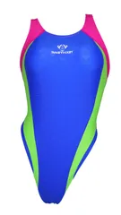 SWIMHXBY 競泳水着 青黄緑ピンク 282 ハイレグ S-7XL