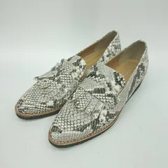 美品✨️ ユウコイマニシ パイソン ヘビ柄 ローファー パンプス レザー パイソンポインテッドトゥパンプス PUMPS ナチュラルヘビ ヘビ型