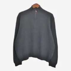 90年代 Polo by Ralph Lauren ポロ ラルフローレン ハーフジップ ウール ニット セーター 大きいサイズ (メンズ XXL) 中古 古着 R9020