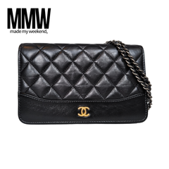【デジタル鑑定書付き】CHANELマトラッセチェーンウォレット　ブラック