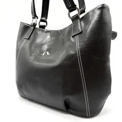 【良品】 Kitamura キタムラ トートバッグ ハンドバッグ ショルダーバッグ Kロゴ レザー 革 ブラック 黒色 A4収納可能 ユニセックス 男女兼用 メンズ レディース