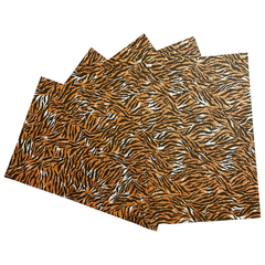 【手漉き和紙】【再入荷困難品】虎柄様 5枚入り 約30cm x 約20cm No.03