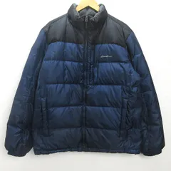 最終値下げ!Eddie Bauer フード付きダウンジャケット 紺 ネイビー 80's 黒タグ エディバウアー フード付き ダウンジャケット