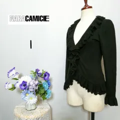 ナラカミーチェ　極上美品　ウール混　厚手カーディガン　黒色系　Мサイズ