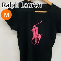 Ralph Lauren ラルフローレン トップス 半袖 Tシャツ ピンクポニー ブラック レディース Mサイズ 【CT2074】