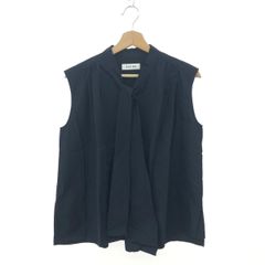UNITED ARROWS タックデザイン スキッパーブラウス ダークグレー 