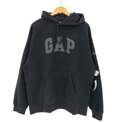 ギャップ Gap 00S 紺タグ 韓国製 ロゴ刺繍 フリース プルオーバーパーカー メンズ import：L 