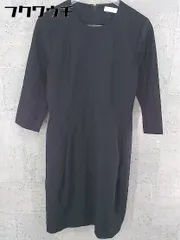 ◇ BALLSEY ボールジィ 七分袖 膝丈 ワンピース サイズ36 ブラック レディース 【中古】 【1002802067693】