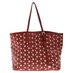 JIMMY CHOO (ジミーチュウ) スタースタッズ トートバッグ ワンショルダーバッグ レッド