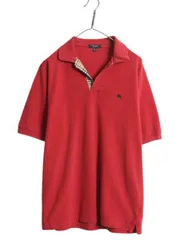 【お得なクーポン配布中!】 イギリス製 バーバリー ロンドン 鹿の子 半袖 ポロシャツ メンズ M / 半袖シャツ ノバチェック ボックス ワンポイント カットソー シンプル