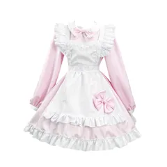 [Sharphon] メイド服 長袖 Sサイズ エプロン 上質 秋葉原メイド 可愛い ロリータ コスプレ イベント 女装 アイドル 学園祭 文化祭 喫茶店 秋葉原メイド REI410