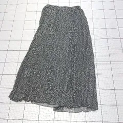 ◇ ⊂ ルノンキュール ピンドット ロング ギャザー ドット柄ギャザースカート サイズF ブラック系 レディース E  【1508250007378】のサムネイル