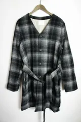 ◈AVIE◈シャギーチェックガウンコート◈ニットコート◈ニットガウン◈新品