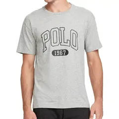 USAモデル POLO RALPH LAUREN ラルフローレン est. クルーネック Tシャツ グレー (RL1)
