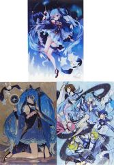 [중고] 클리어 파일 스노우 미쿠 2017 A4 클리어 파일 세트 A (3 장 세트) [SNOW MIKU 2017]