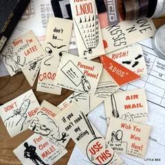 510・R-1994 postal seals 郵便シール　15種セット　ジャンクジャーナル　パーツ　ハンドメイド　ヴィンテージ雑貨　スクラップ　ジャンクジャーナル　雑記帳　蚤の市　コラージュ　クラフト　海外紙もの　シール　ステッカー　海外ヴィンテージ　紙モノ