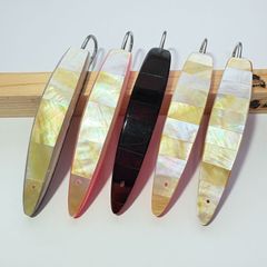 貝弓角セット 鳥山漁具 トローリング 弓角ルアー9〜9.5cm 白蝶貝・ブラックシェル 計5本セット サワラ・サゴシ・メジロ・はまち・スマ鰹・メジマグロ（FM10）