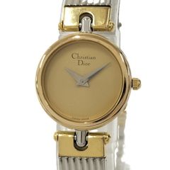 Christian Dior レディース腕時計 SS GP クオーツ ゴールド文字盤 3025