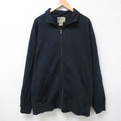 XL/古着 エルエルビーン LLBEAN 長袖 フルジップ スウェット メンズ 00s 無地 大きいサイズ 黒 ブラック 24sep25 中古 スエット トレーナー