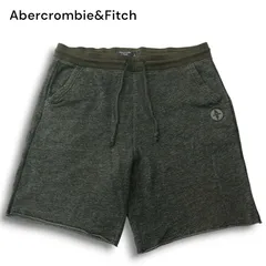 Abercrombie&Fitch アバクロンビー＆フィッチ 裏起毛 スウェット イージー ストレッチ ショート パンツ Sz.L メンズ  グレー