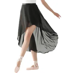ブラック_170 [flexdans] バレエ スカート 大人 巻きスカート シフォンスカ－ト バレエ用品 ダンス スカート ラップスカート ダンス ウエストゴム プルオン D033-BLACK-170