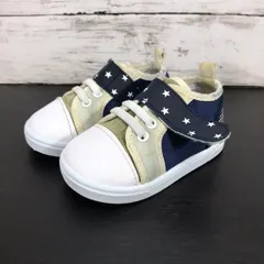 KIDS SHOES キッズシューズ ベージュ 紺 ネイビー 13.5cm キッズ スニーカー L00549