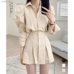 シャツワンピース レディース ミニワンピ