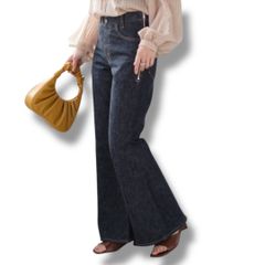 MEYAME メヤメ SIDE ZIP FLARE JEAN サイズ0 インディゴブルー spick&span NO MEY-1108 made in Japan 日本製 ボトム Gパンデニム ベルボトム フレア レディース ゴーゴー古着マルイ草加店1237