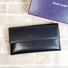 未使用 ラルフローレン ☆ レザー 長財布 札入れ付き ブラック 財布 Ralph Lauren