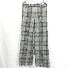 ◇ crolla クローラ チェック柄 ストレートパンツ サイズ38 グレー系 レディース E  【1407020056779】
