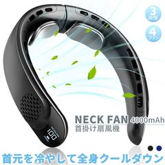 首掛け扇風機 ネックファン ペルチェ 冷却プレート PSE認証 大容量